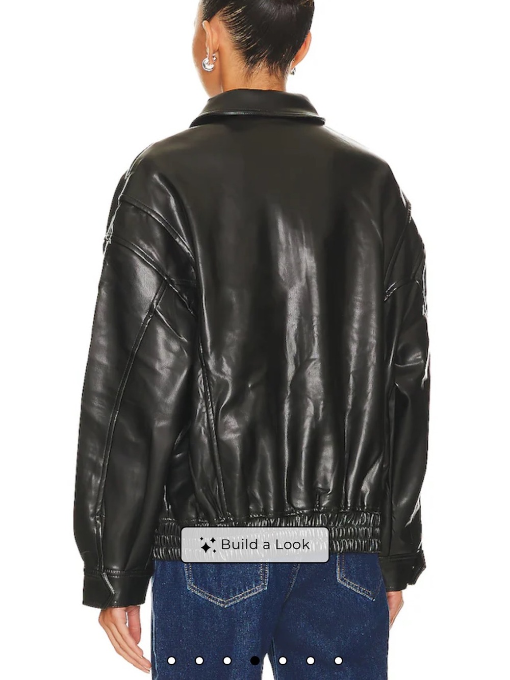 Lioness Revolve-Black Faux Leather Jacket with Tag - Size M - Picture 4 of 7